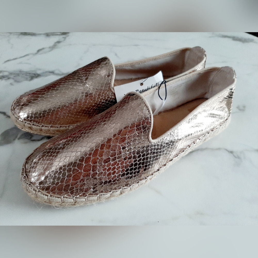 DV by Dolce Vita gold snakeskin espadrilles